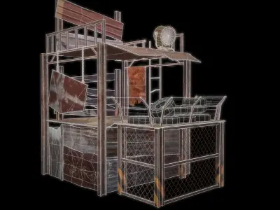 Watch tower Low-poly 3D model order