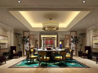 Business Restaurant - Coffee - Banquet  155 3D model
