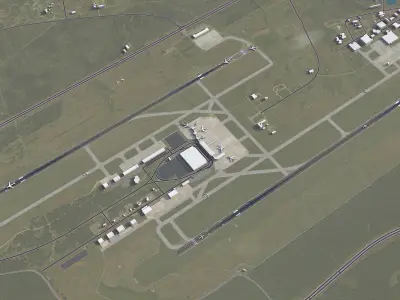 Jackson - Medgar Wiley Evers Airport Low-poly 3D model