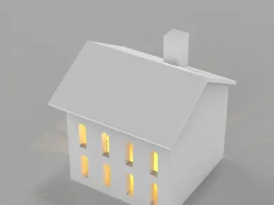 Christmas Light House 2 3D print model