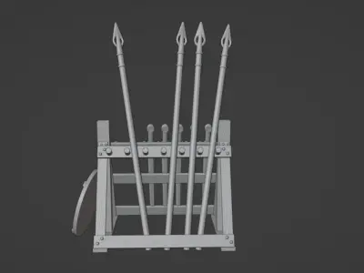 Rohan Weapon Rack 3D print model