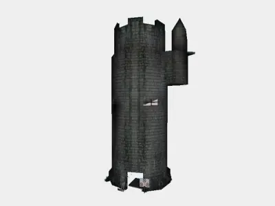 Abandoned Fully-Equipped Medieval Wizard Tower 3D model