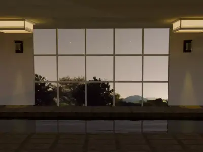 Blender Room - japanese style with hdri 3D model