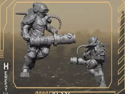 HL324 - Greater God Female Scout - Supported and Unsupported 3D print model