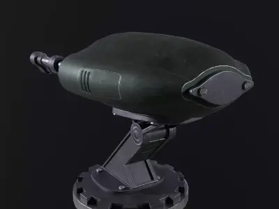 Defense Sci-Fi Turret PBR Low-poly 3D model