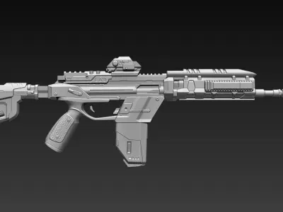 Sci-Fi Assault Riffle  3D model