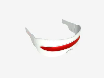 SciFi Glasses I02 White Red - Character Design Fashion Low-poly 3D model