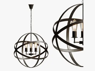 pendant iron farn flat 3D model