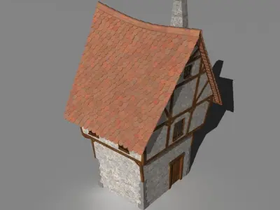 Cartoon house  3D model