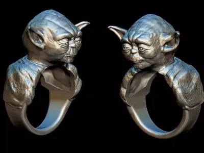 Yoda ring 3D print model