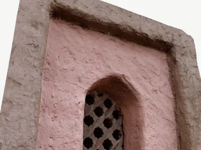 Medieval Nomad Building Window Low-poly 3D model