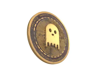Aave Coin Ghost v2 002 Low-poly 3D model
