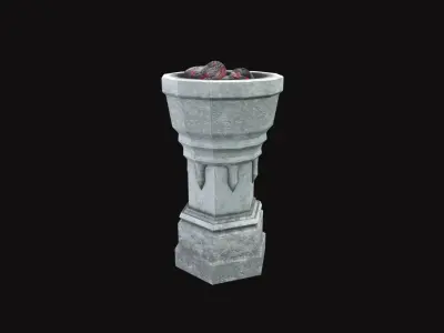 Medieval Torch V30 Low-poly 3D model