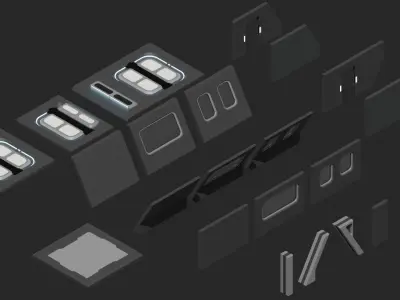 Sci Fi Quarters Kit 1 3D model