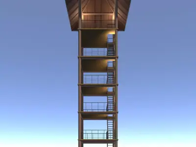 Tropical tower 26A05 3D model