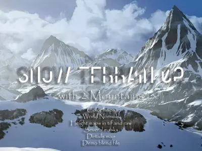 Snow Terrain 02 3D model