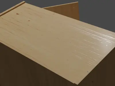 Clothing cabinet with 4 drawers and a door 3D model