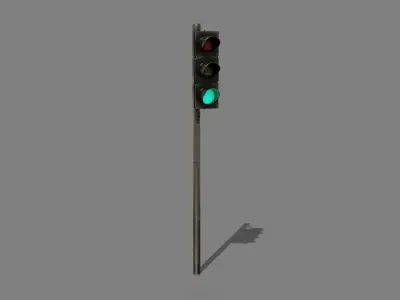 Street light Low-poly 3D model