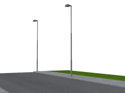 Street lamp 01 3D model