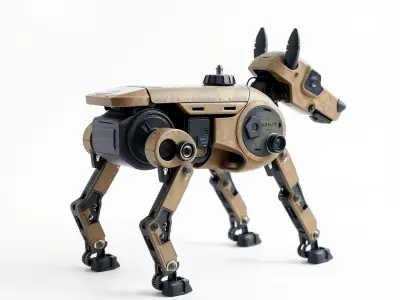 Scout Robot Dog Advanced Stealth Mechanism model pack Low-poly 3D model