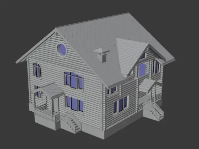 Log House 3D model