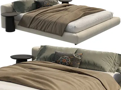 Flexform Groundpiece Bed 3D model