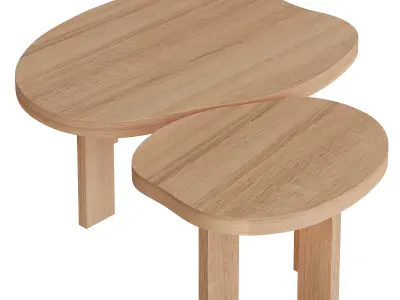 Farmhouse Coffee Table  Low-poly 3D model