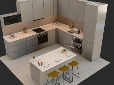Modern Kitchen Set
