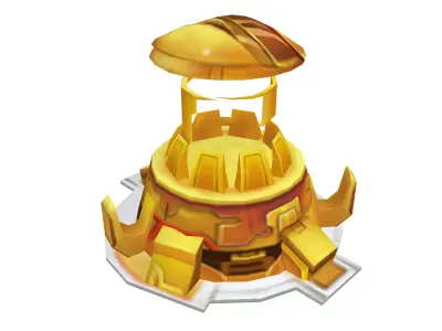 Rotating turret - flame type 03 3D model