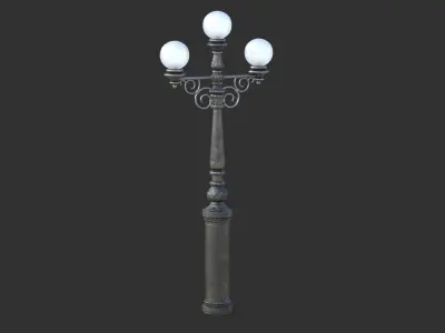 Street Lamp Low-poly 3D model