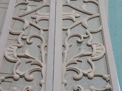 3d door carved wooden panels 3D model