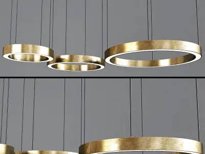 Replica Led Ring Horizontal Pendant Lamp  3D model