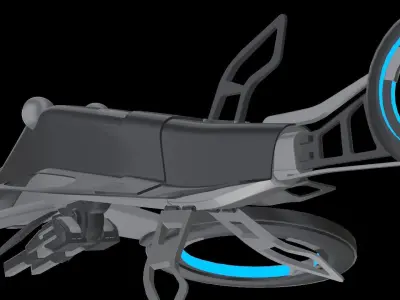 Stunning Combat Drone Exceptional Lighting and Performance Free 3D model