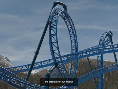 8 Roller Coaster  3D Model Pack
