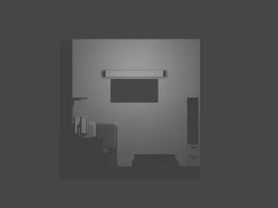 Room Gamer low poly mesh FREE Free low-poly 3D model