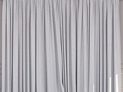 Curtain for interior 01 3D model