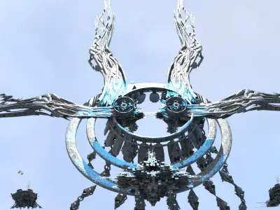 Horned Nile ship 2 Low-poly 3D model