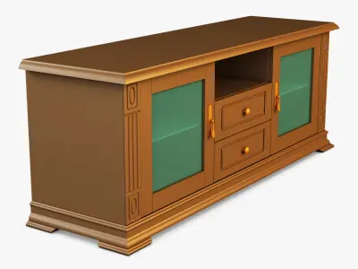 Victory tv stand with doors and drawers 3D model