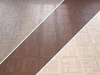 Parquet - Laminate - Wooden floor 3 in 1 Low-poly 3D model 3