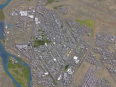 Tikrit - 3D City Model Low-poly 3D model