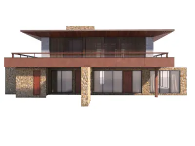 Modern house 001 3D model