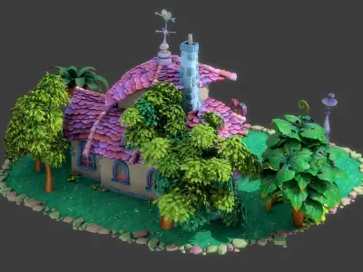 Fantasy Cartoon House 3D model