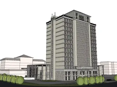 vacation spot-Resort-Fashion Leisure Hotel-0102 3D model