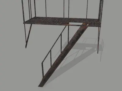 Fire Escape  Low-poly 3D model