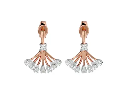 Light Minimalist Diamond Ring Earrings Pendant Set 3D print model