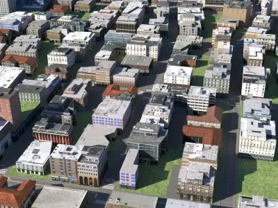 City 124 Low-poly 3D model