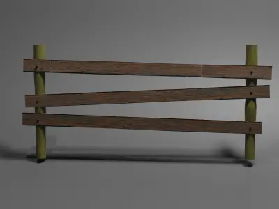 Fence Asset Pack Low-poly 3D model