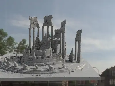 Greek Oracle temple ruin 3D model