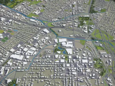 Huntsville Low-poly 3D model