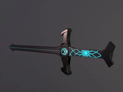 Sci-Fi Sword  Low-poly 3D model purchase